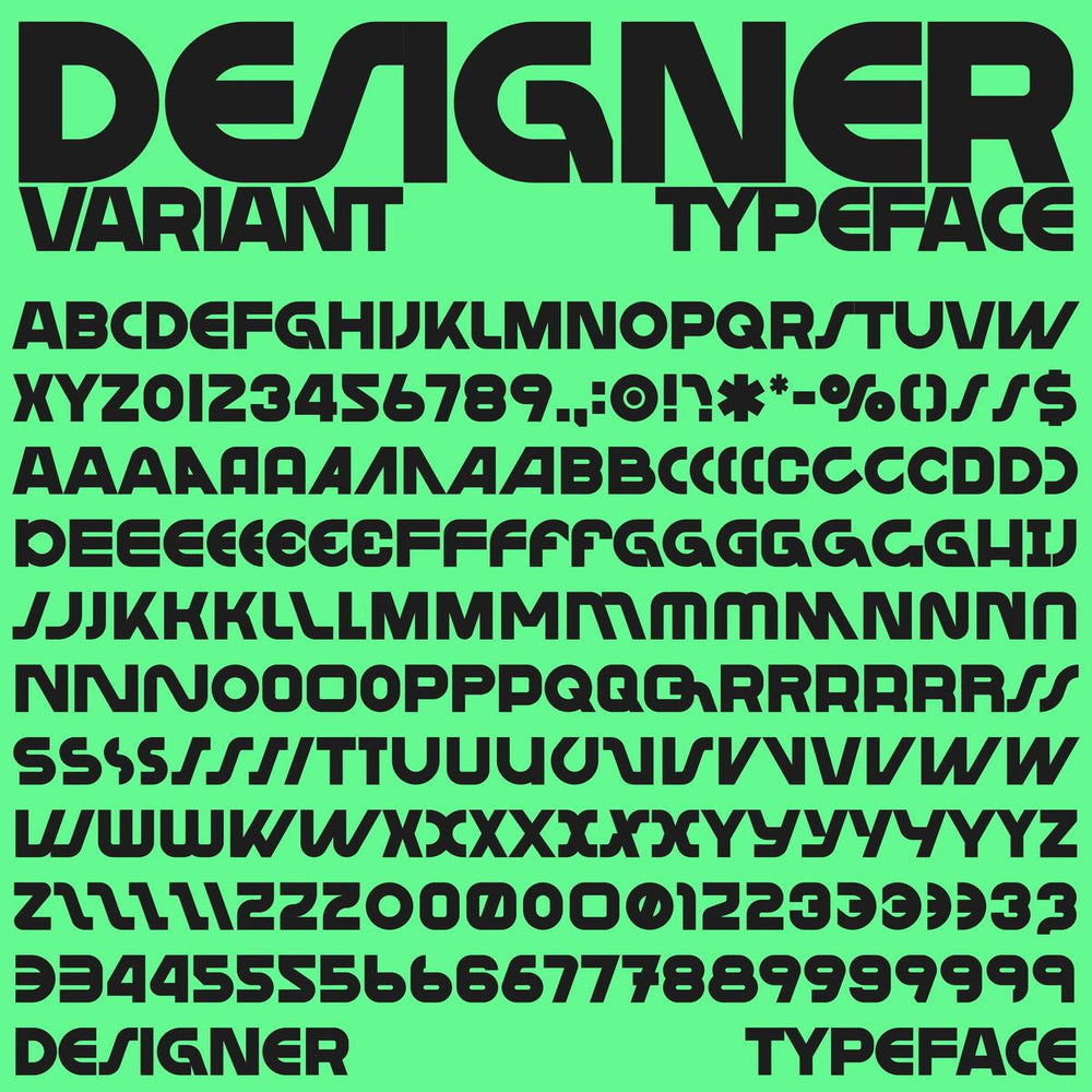Designer Typeface By HVNTER Designer typeface by hvnter