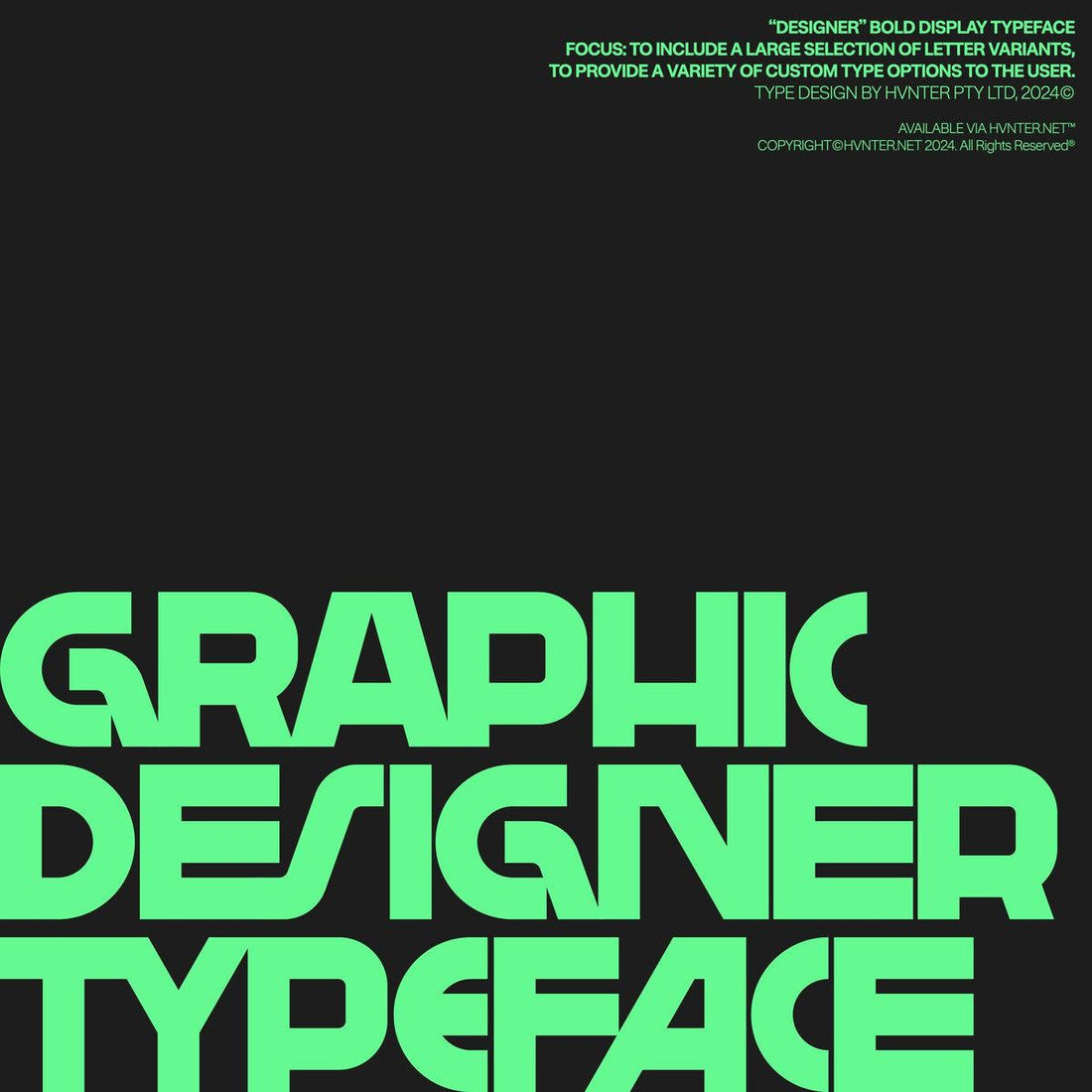 Designer Typeface by HVNTER