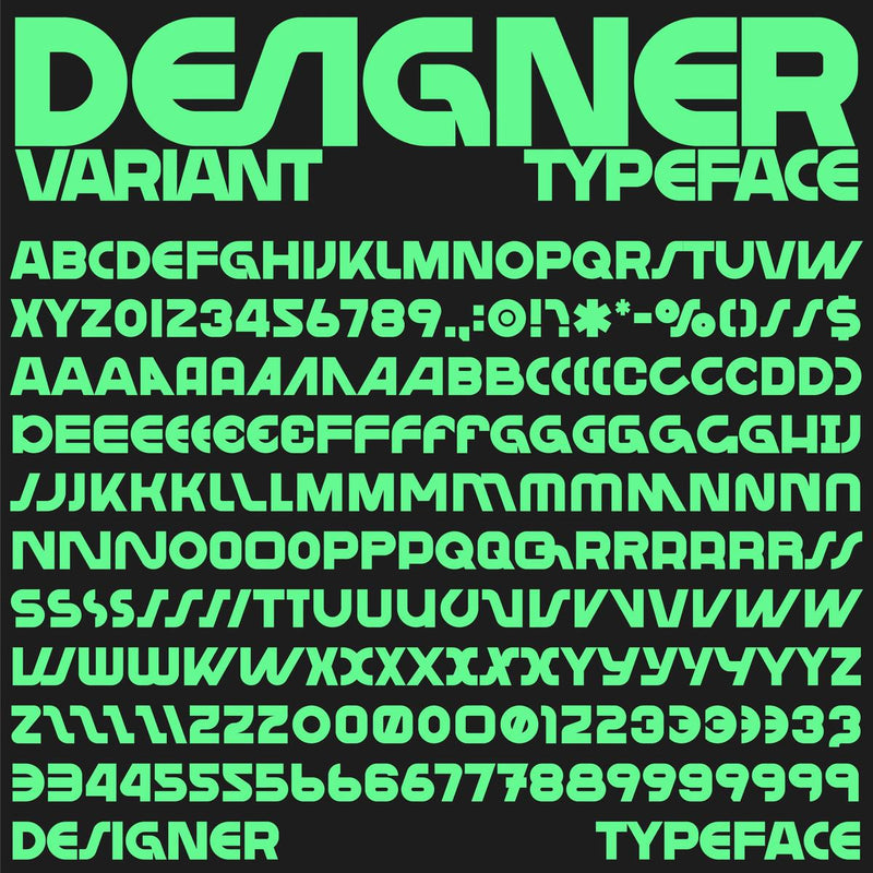 Designer Typeface by HVNTER