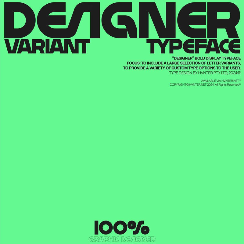 Designer Typeface by HVNTER