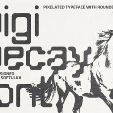Digi Decay Pixelated Typeface