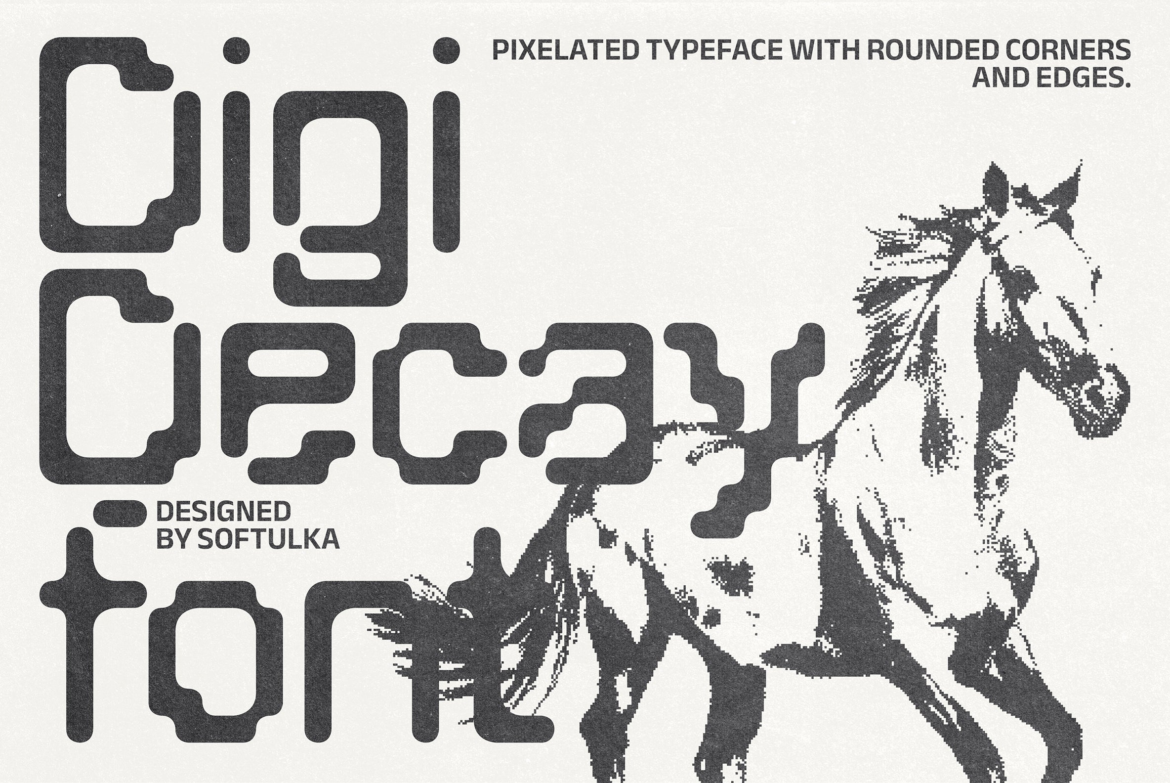 Digi Decay Pixelated Typeface