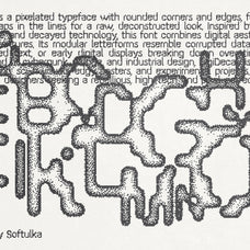 Digi Decay Pixelated Typeface