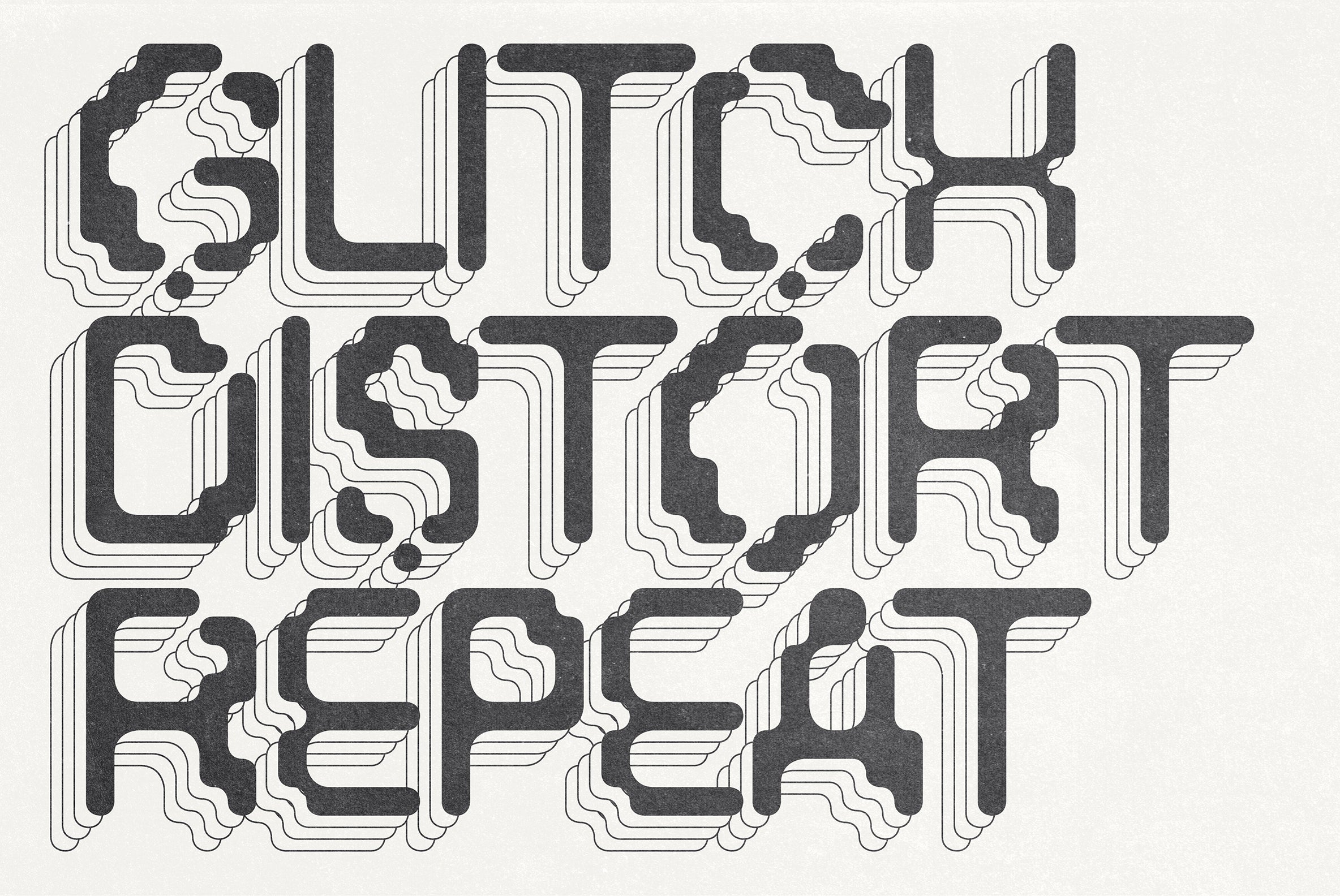 Digi Decay Pixelated Typeface