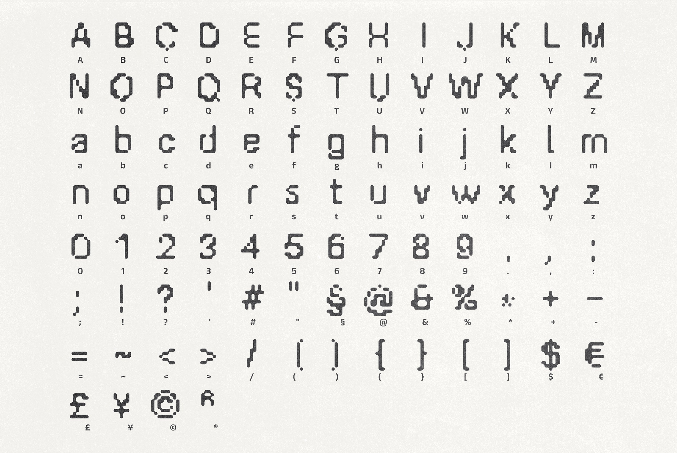 Digi Decay Pixelated Typeface