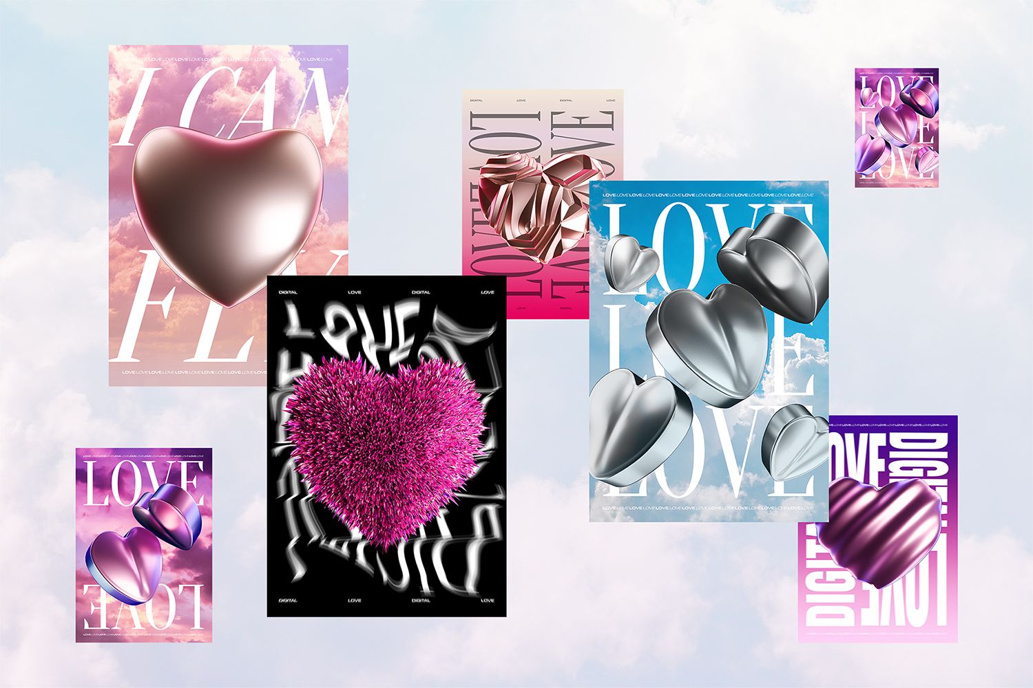 Digital Love - 3D Heart Objects