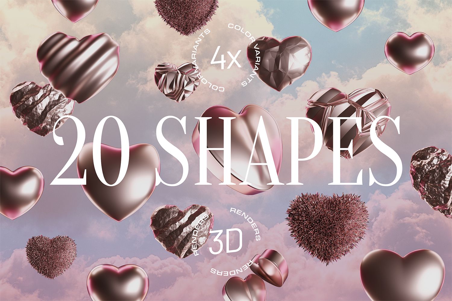 Digital Love - 3D Heart Objects