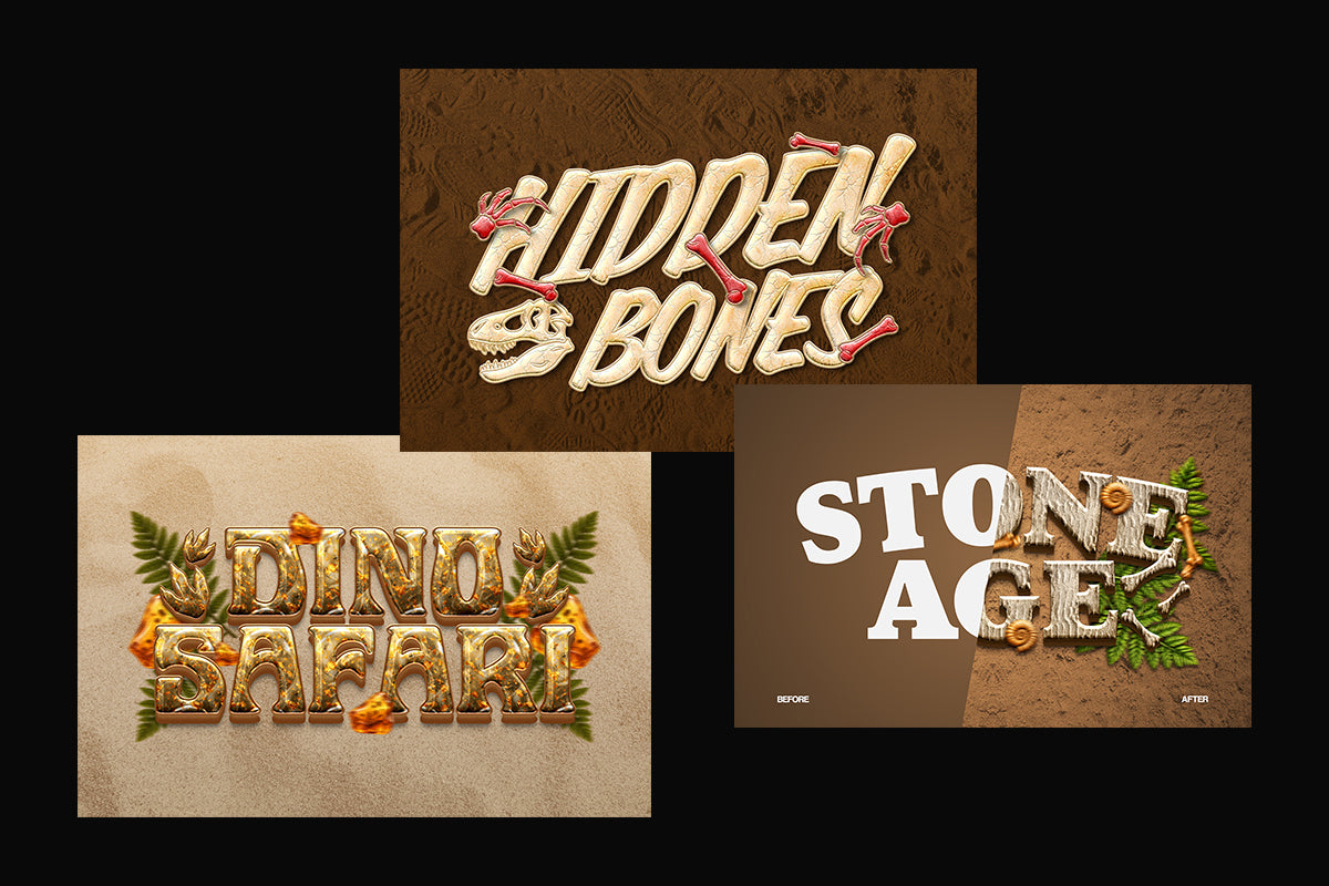 Dinosaur Fossils Text Effect by Matsero, preview 2