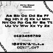 Dirty Bleed Display Font