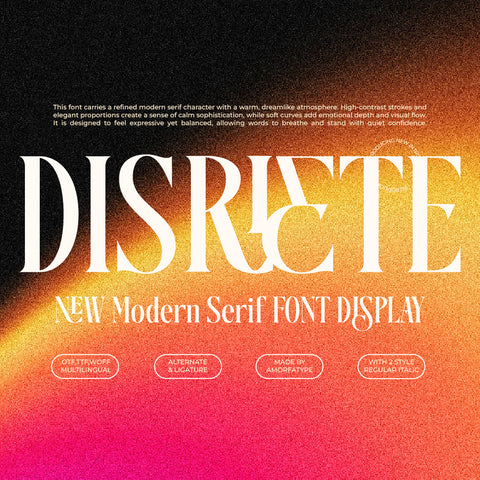 Disriete Modern Serif Display Free