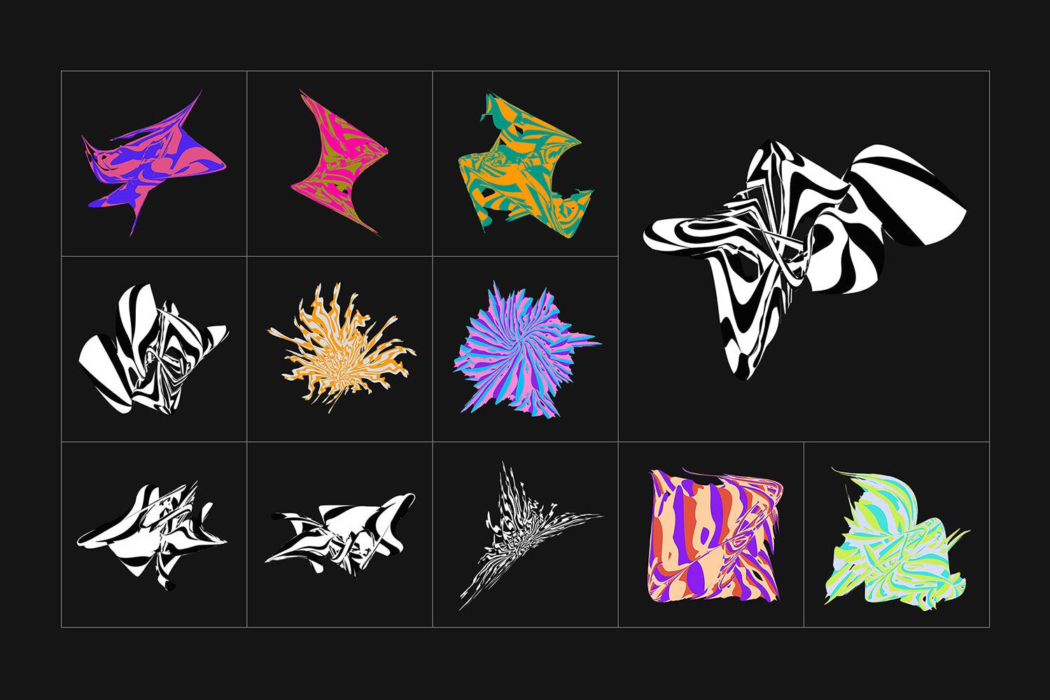 Distorted Abstract Circles & Shapes