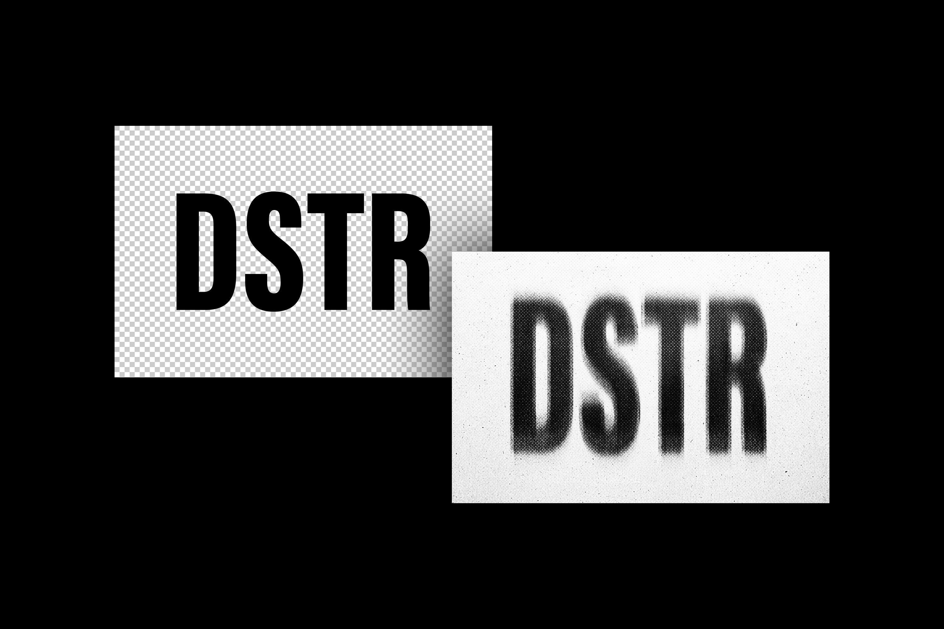 Distortion Halftone Text & Graphic Effect