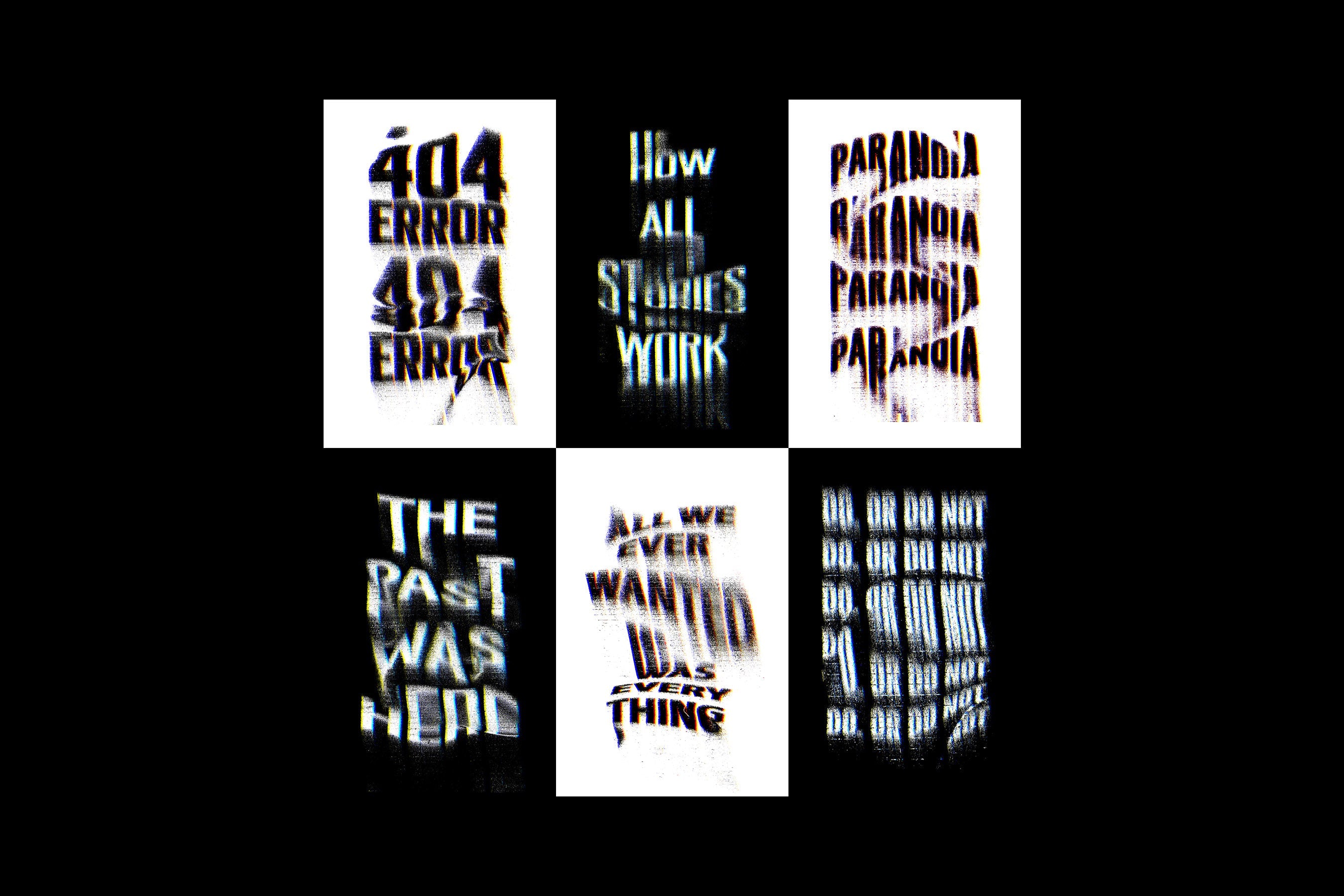 Distortion Text Effects Collection