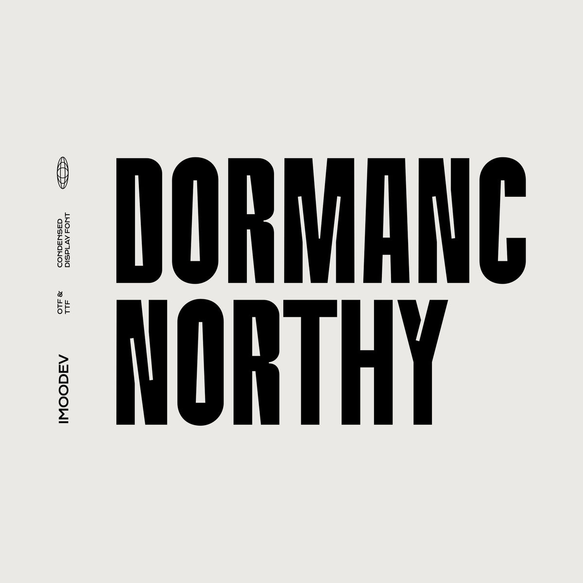Dormanc Northy - Condensed Display Font by Imoodev, preview 1