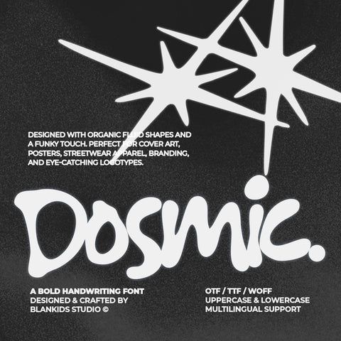 Dosmic - Organic Fluid Display Font