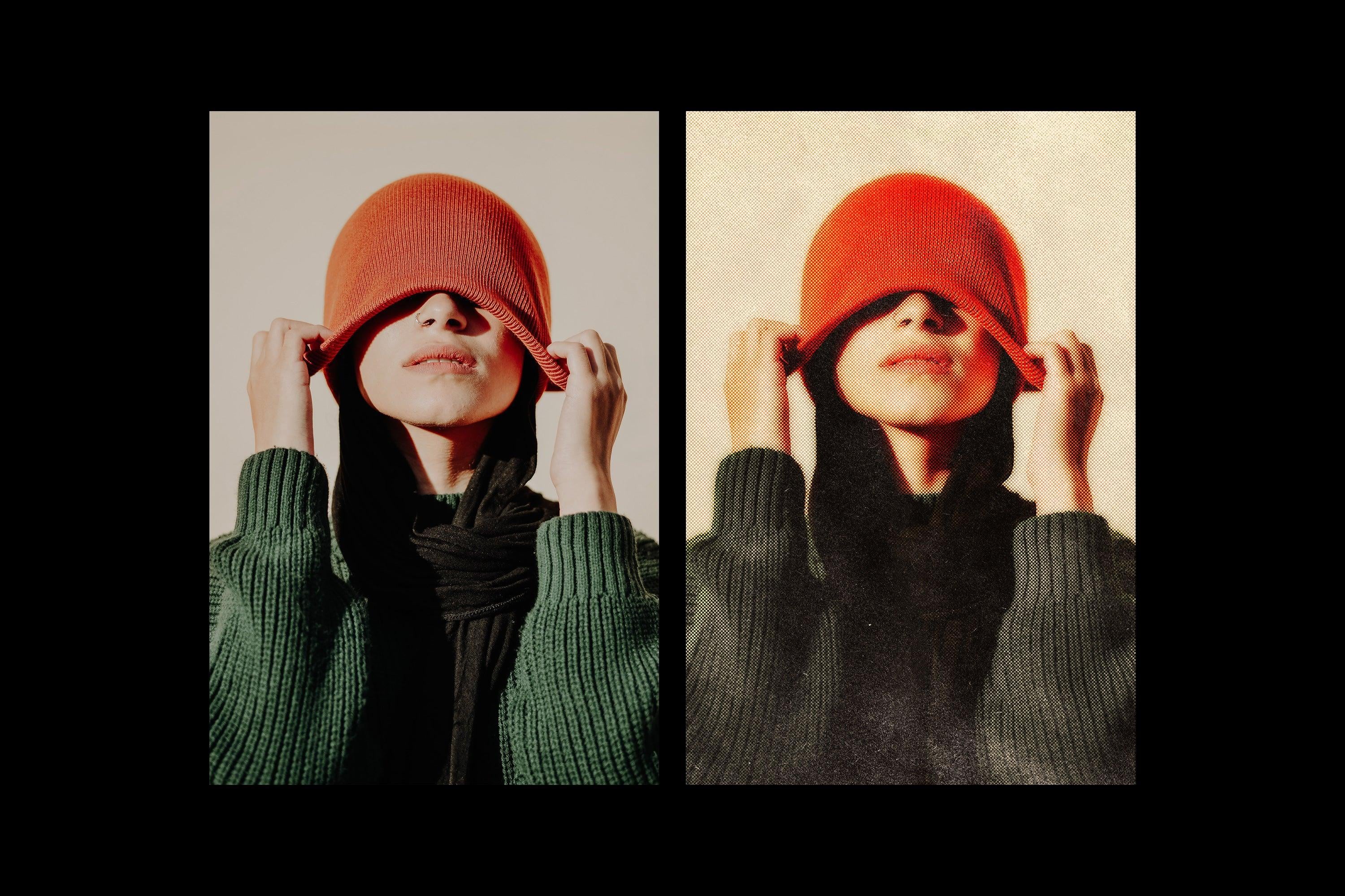 Dreamy Glow Halftone Print Effect