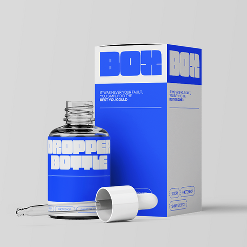 Dropper Bottle & Box Mockup 001