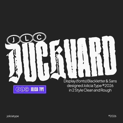Duckvard - Blackletter × Sans Display Font