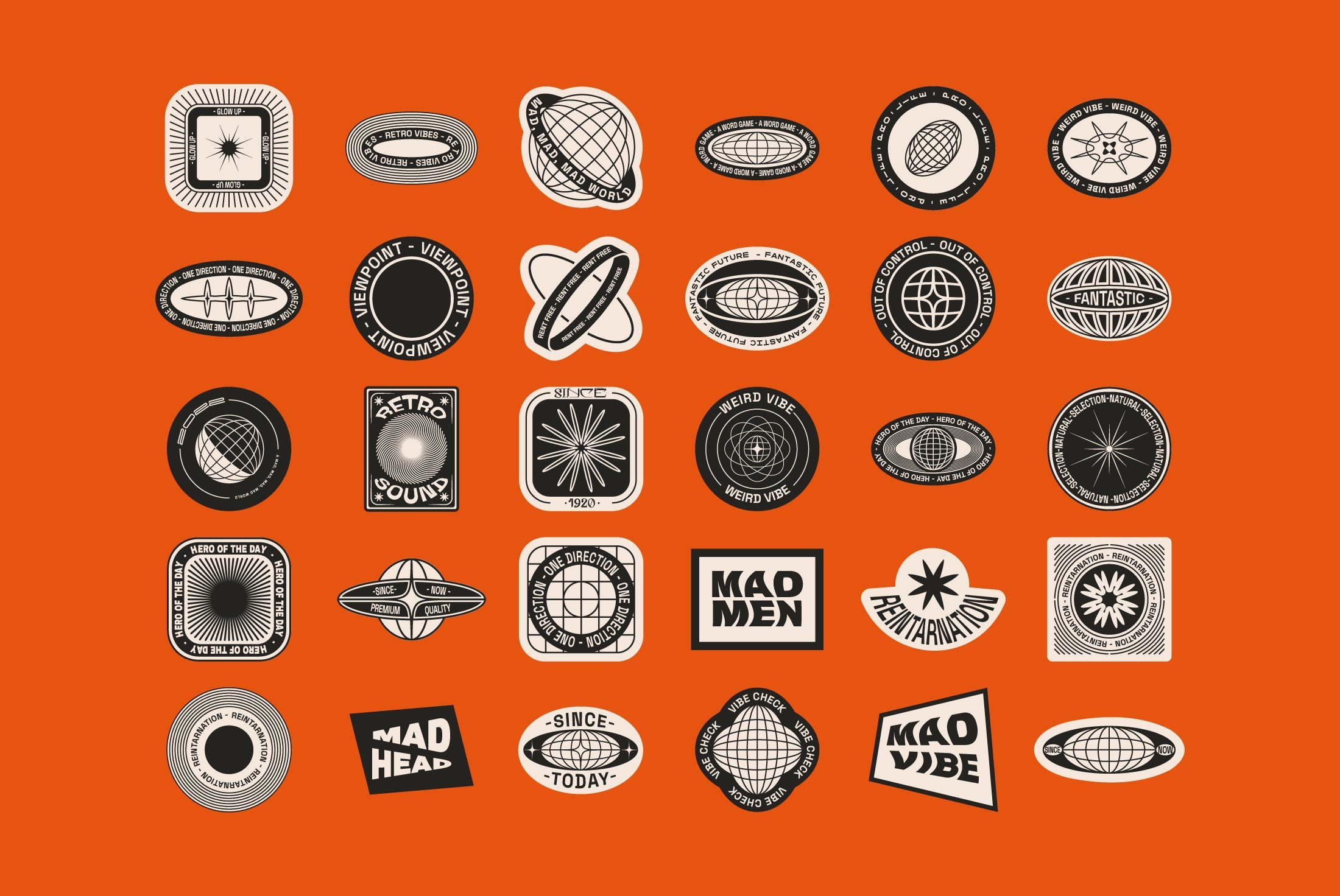 Editable Logo Badge Builder Set