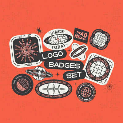 Editable Logo Badge Builder Set