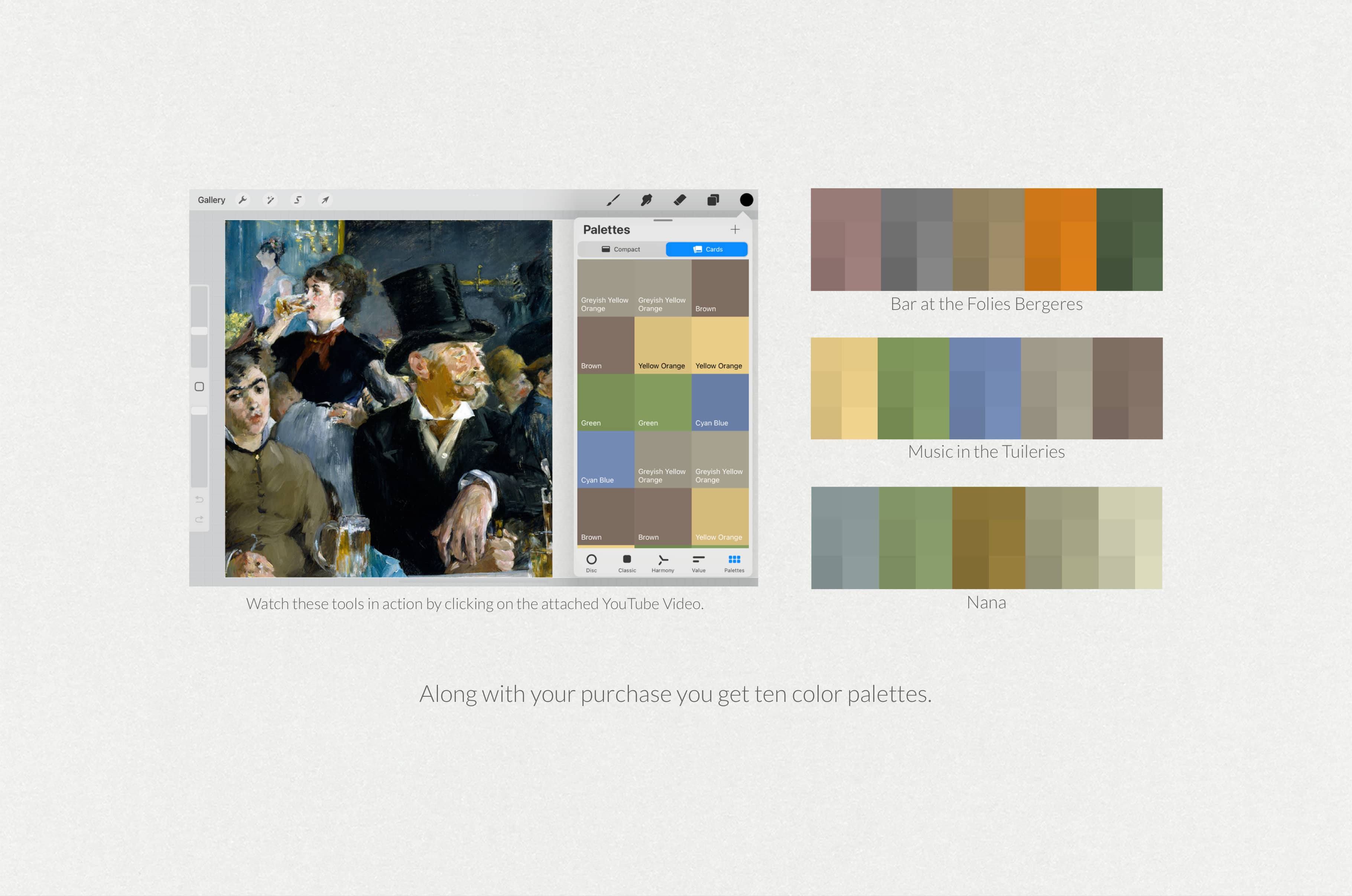Edouard Manet Procreate Brushes & Color Palettes
