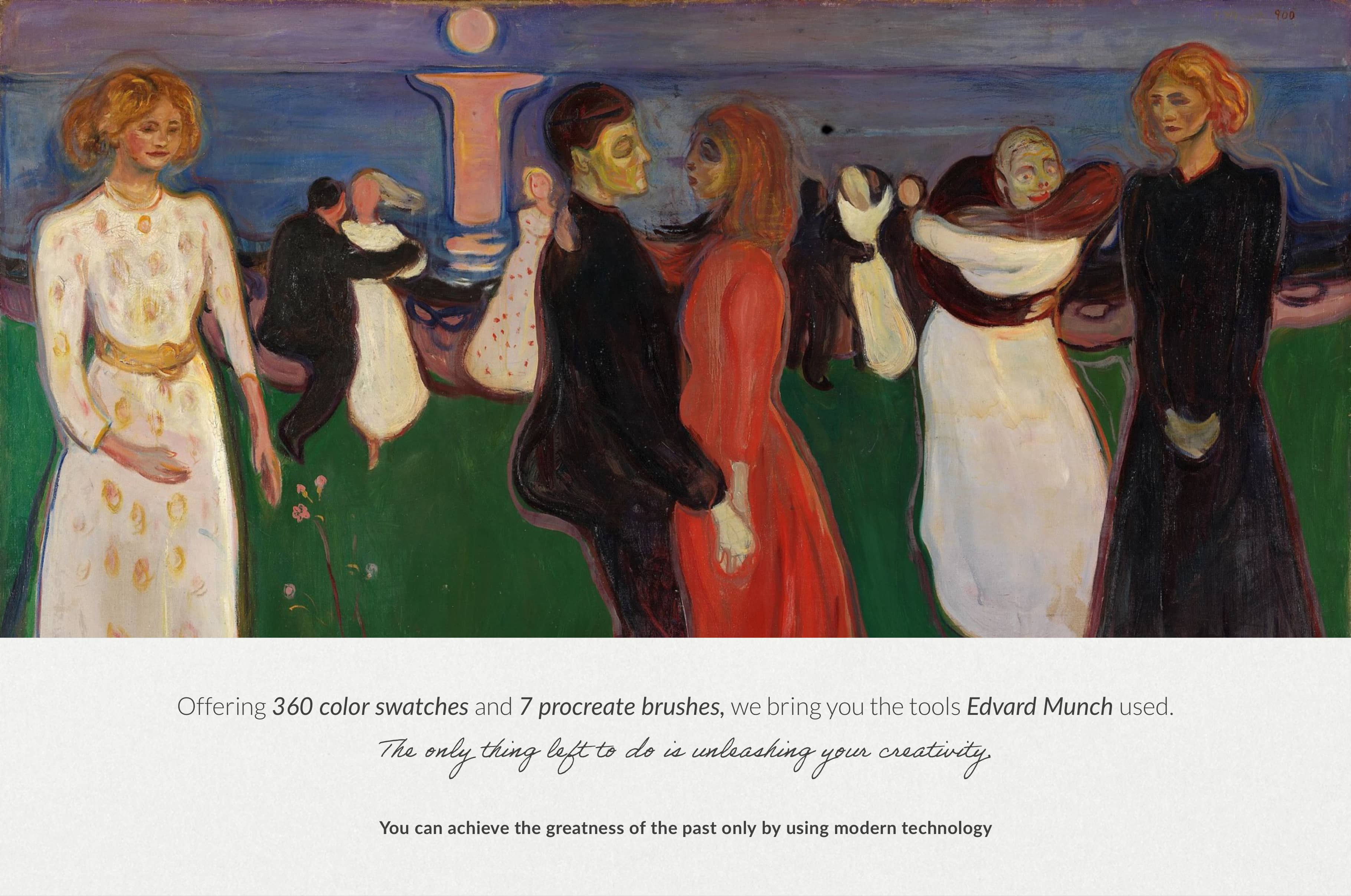 Edvard Munch Procreate Brushes & Color Palettes
