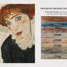 Egon Schiele Procreate Kit