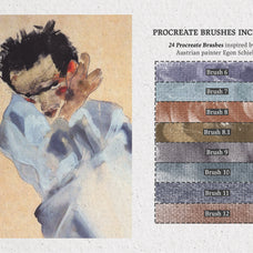 Egon Schiele Procreate Kit