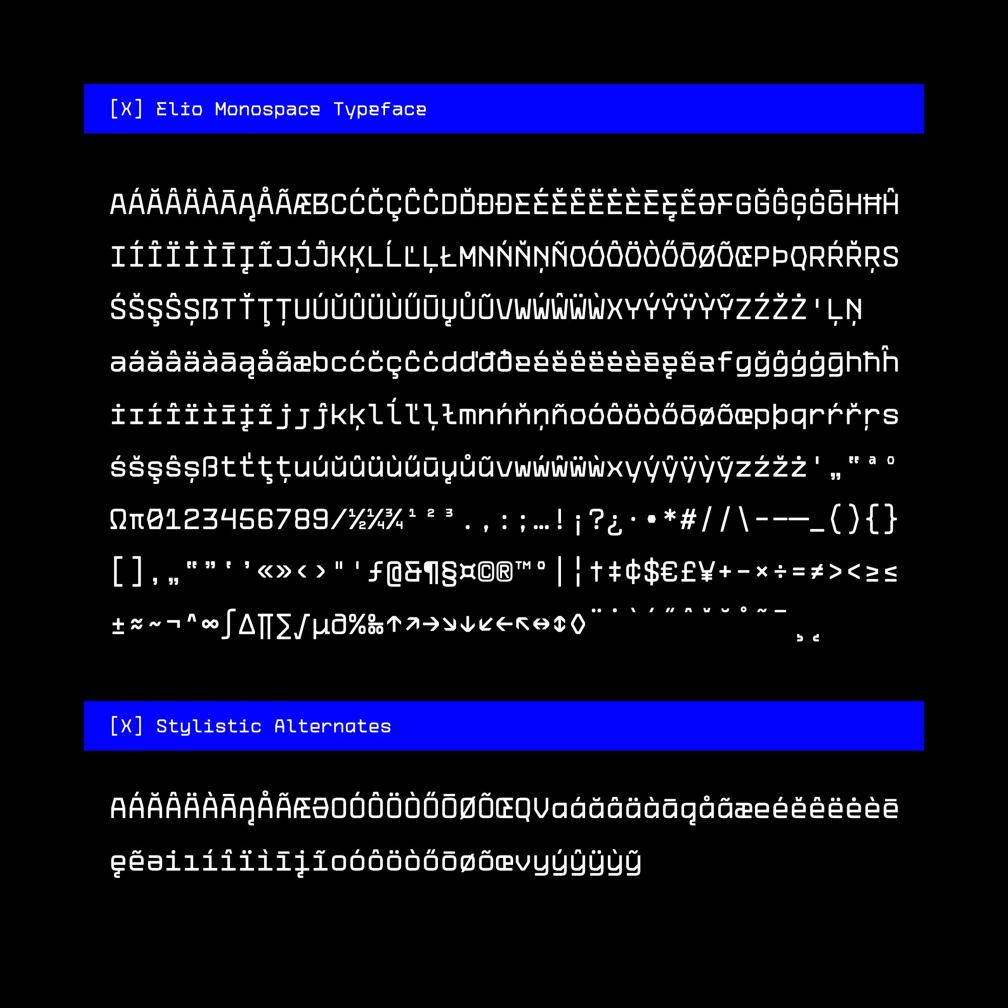 Elio Mono Font Family