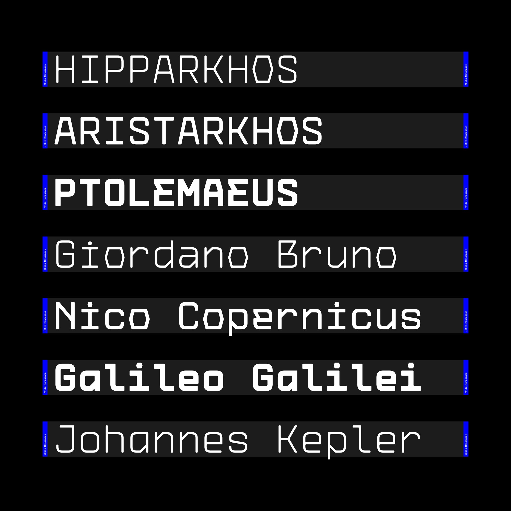 Elio Mono Font Family