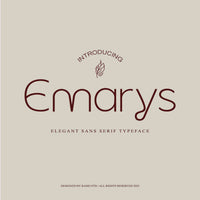 Emarys Elegant Sans Serif Typeface Font