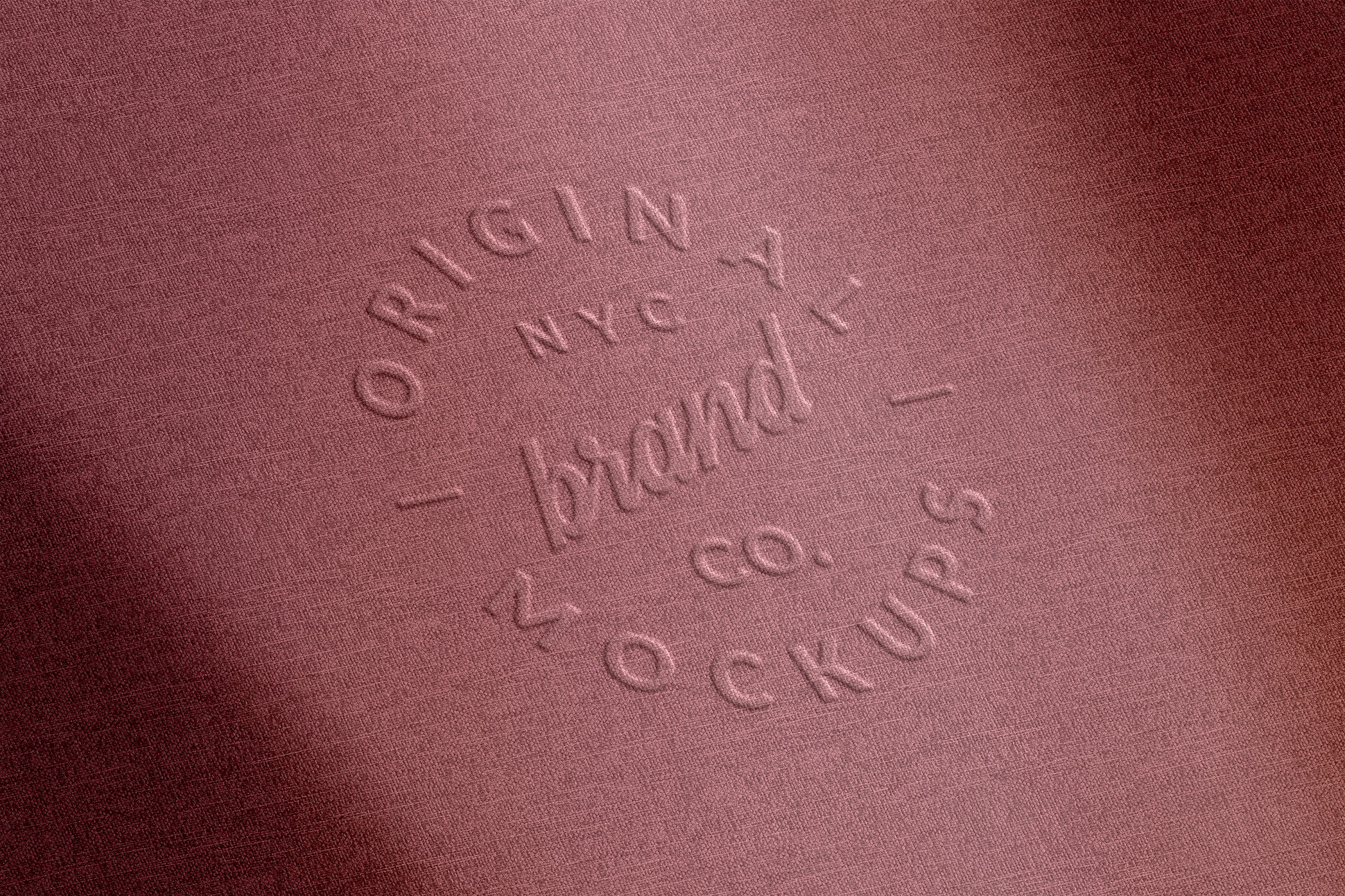 Embossed Fabric Logo Mockups
