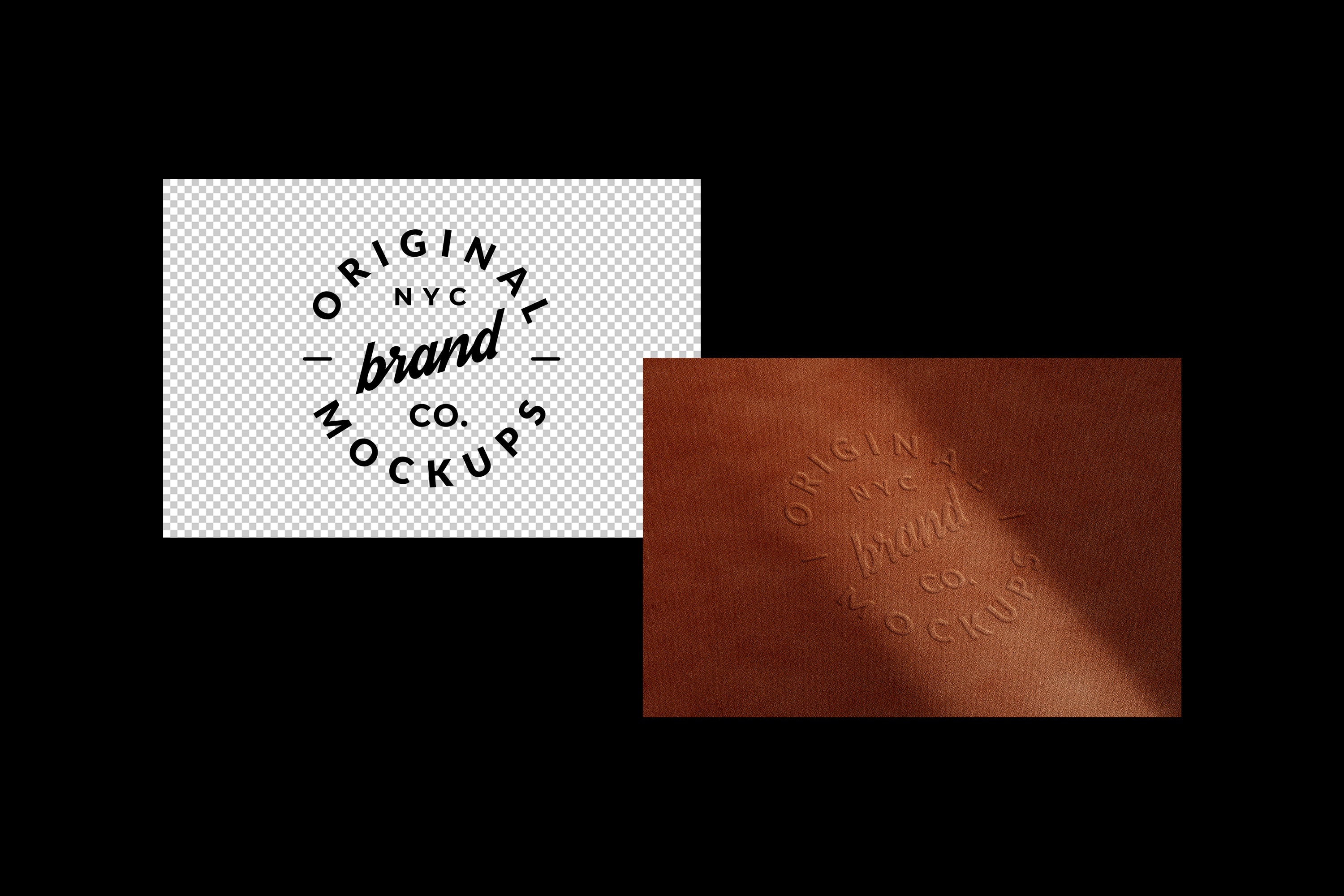 Embossed Fabric Logo Mockups