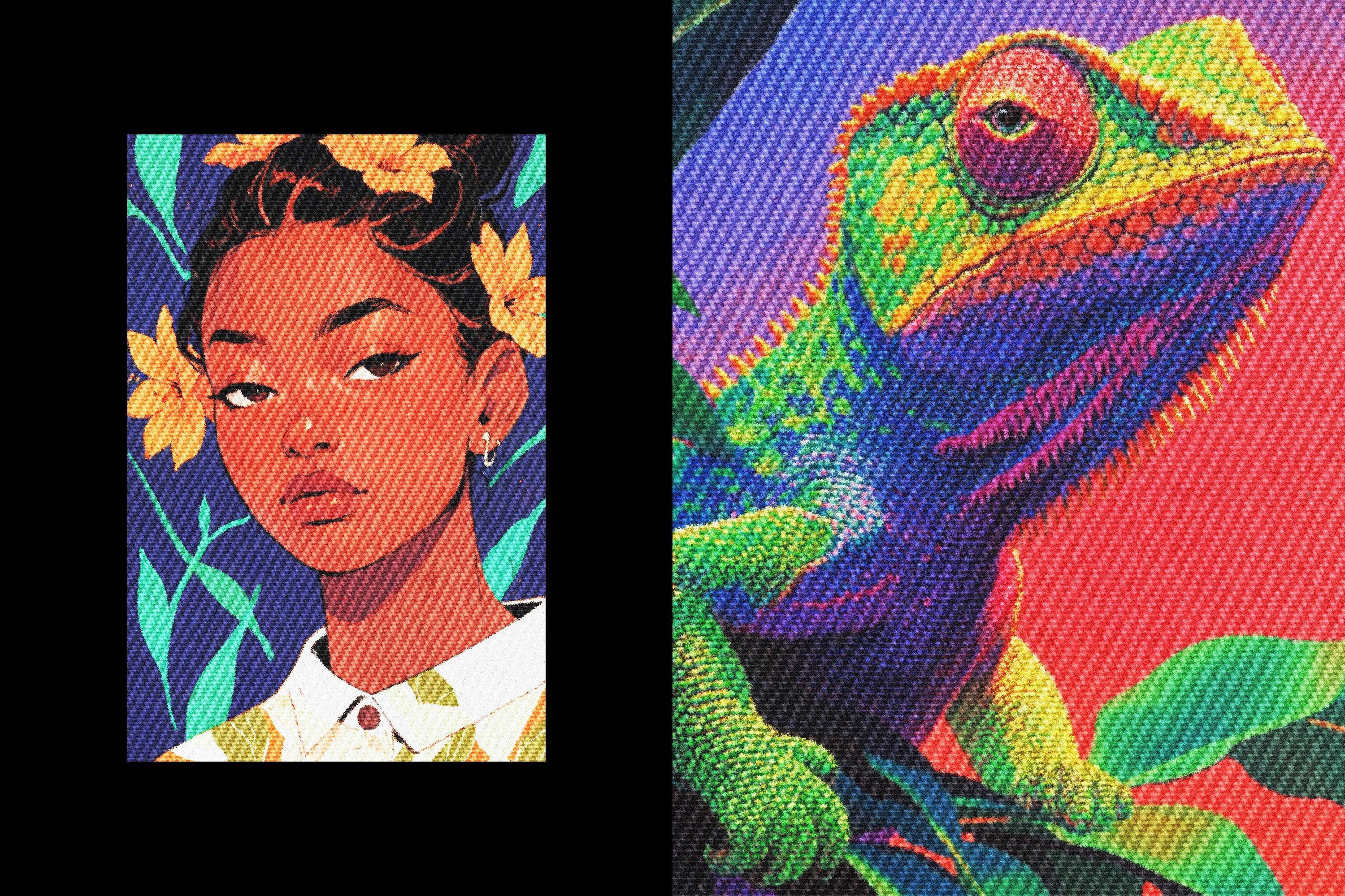 Embroidery Stitch Texture Effect