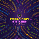 Embroidery Stitches Procreate Brushes