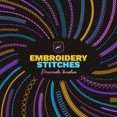 Embroidery Stitches Procreate Brushes