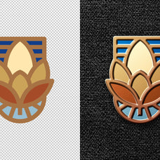 Enamel Pin Logo Mockup