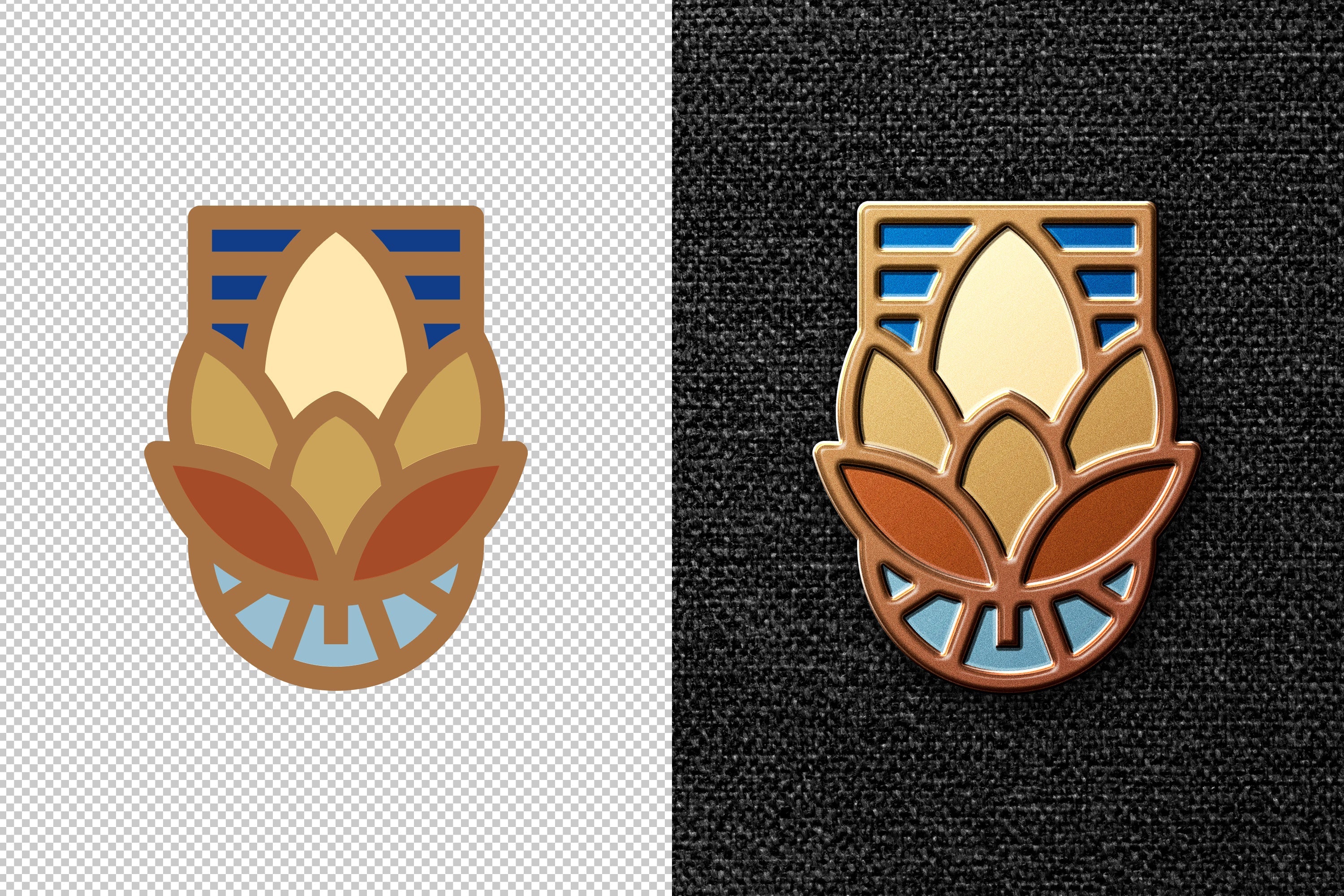 Enamel Pin Logo Mockup