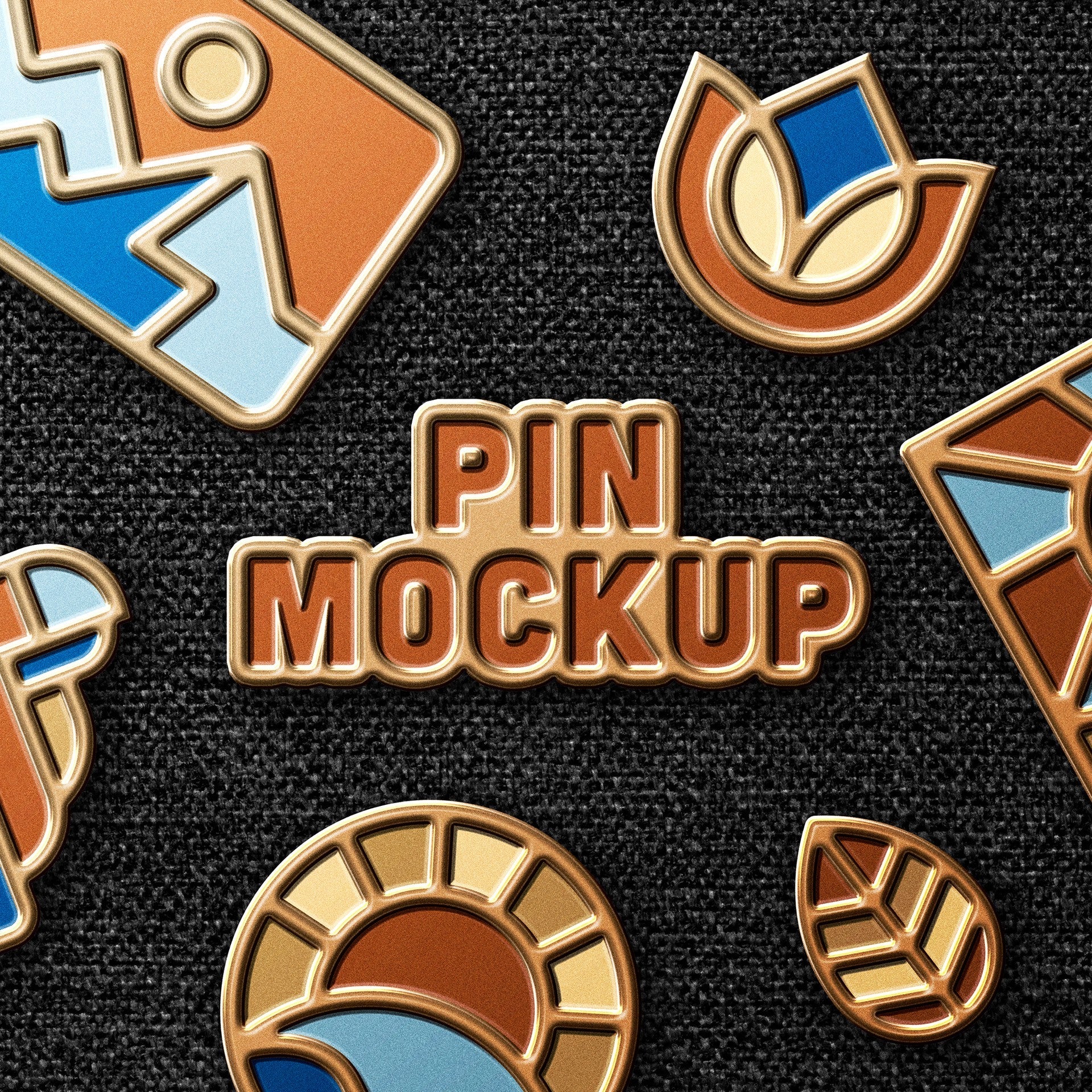 Enamel Pin Logo Mockup