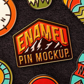 Enamel Pin Mockup