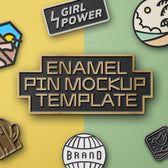 Enamel Pin Mockup