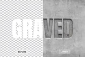 Engraved Wall Text Effect