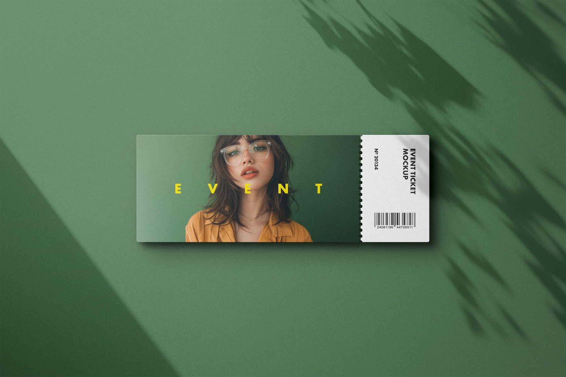 Event Ticket Mockups with Shadow Overlays