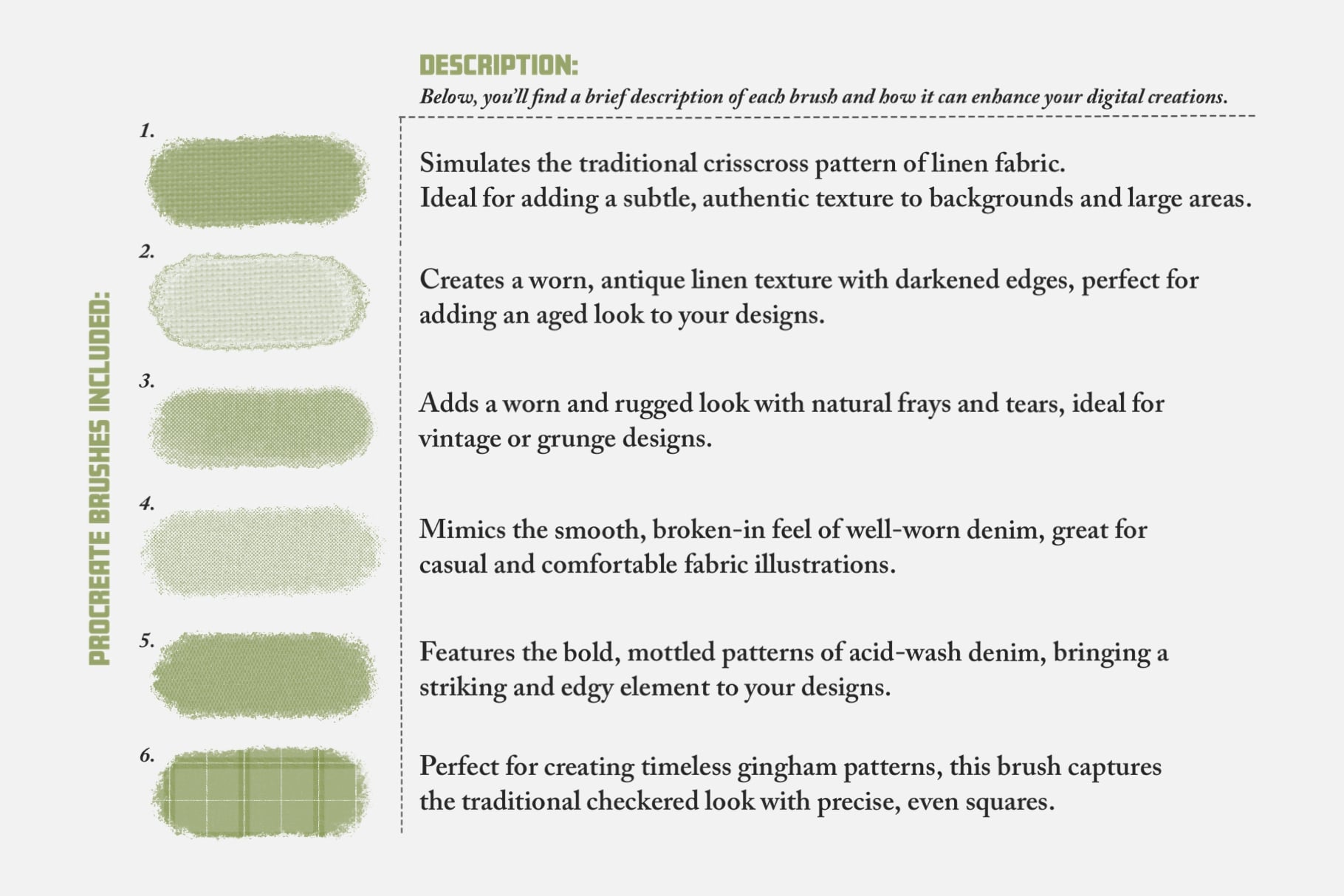 Fabrics & Textiles Procreate Brushes