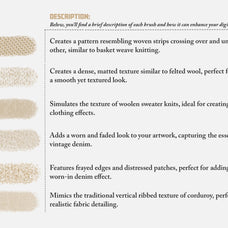 Fabrics & Textiles Procreate Brushes