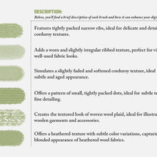 Fabrics & Textiles Procreate Brushes
