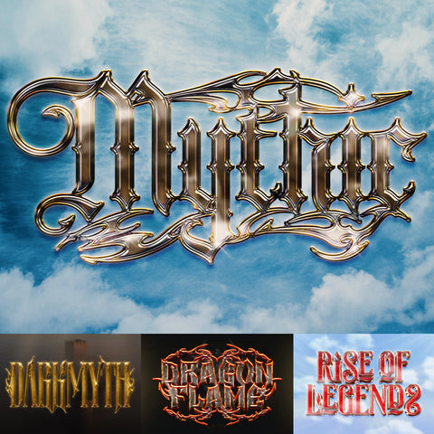 Fantasy Chrome Text Effect