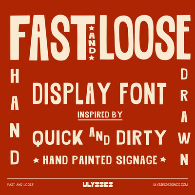 Fast And Loose Hand Drawn Display Font