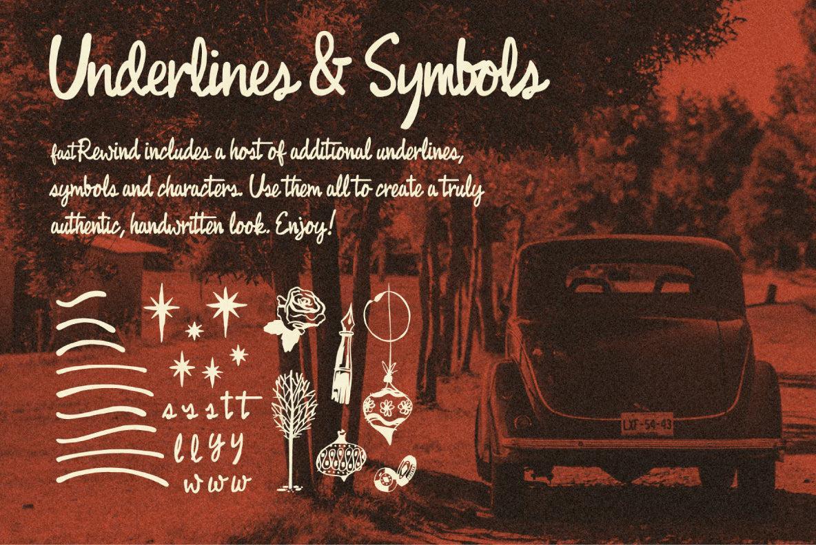 Fast Rewind: Nostalgic Brush Script Font