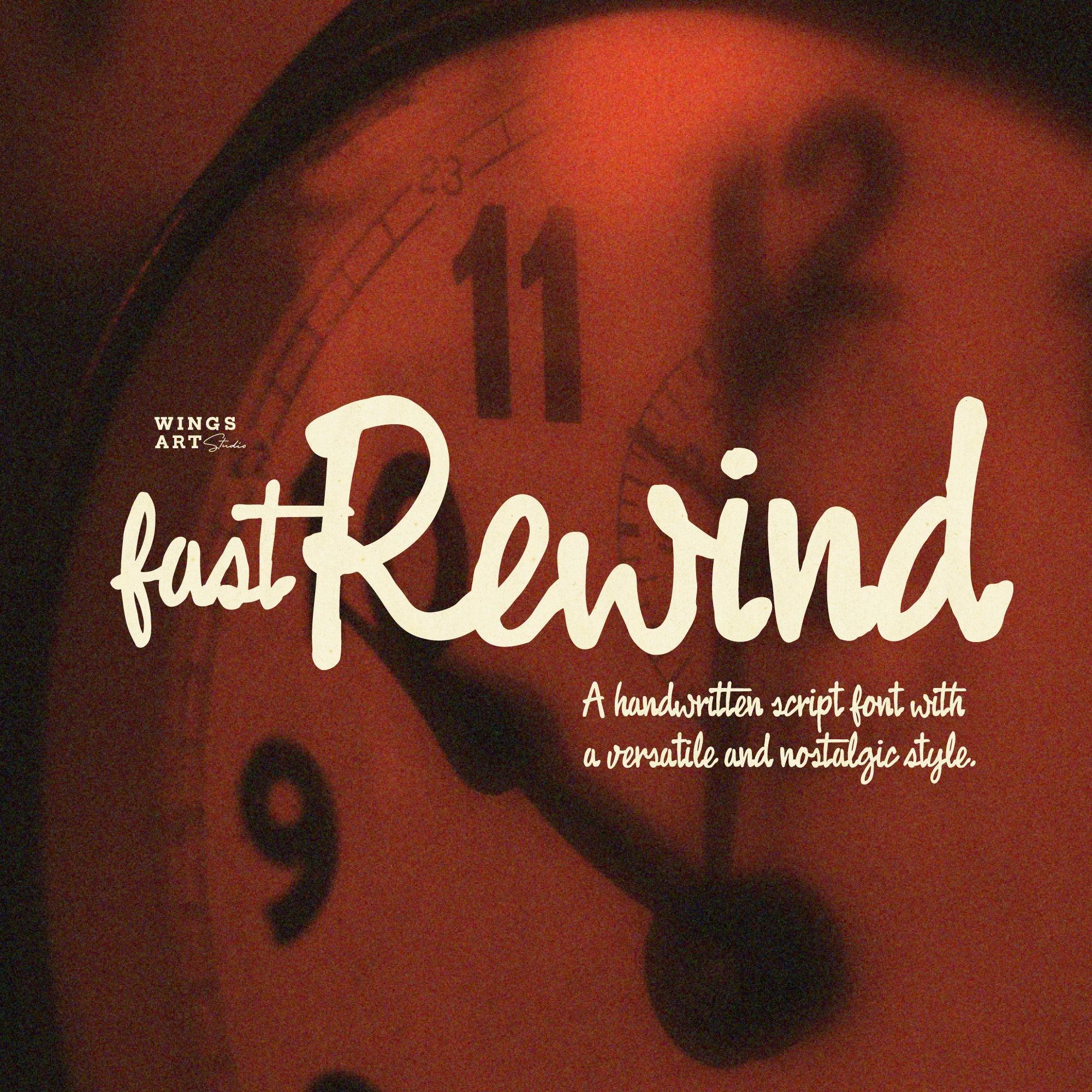 Fast Rewind: Nostalgic Brush Script Font